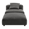 EEI-7023 Solace Modular Upholstered Fabric Armless Chair and Ottoman Set by Modway