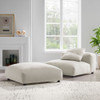 EEI-7023 Solace Modular Upholstered Fabric Armless Chair and Ottoman Set by Modway