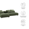 EEI-7024 Solace 2-Piece Modular Corduroy Upholstered Sectional Sofa With Chaise by Modway
