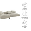 EEI-7025 Solace 2-Piece Modular Upholstered Fabric Sectional Sofa With Chaise by Modway