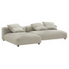 EEI-7025 Solace 2-Piece Modular Upholstered Fabric Sectional Sofa With Chaise by Modway
