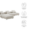 EEI-7026 Solace 4-Piece Modular Corduroy Upholstered Sectional Sofa by Modway