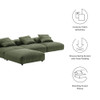 EEI-7026 Solace 4-Piece Modular Corduroy Upholstered Sectional Sofa by Modway