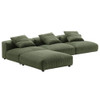 EEI-7026 Solace 4-Piece Modular Corduroy Upholstered Sectional Sofa by Modway