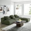 EEI-7026 Solace 4-Piece Modular Corduroy Upholstered Sectional Sofa by Modway