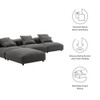 EEI-7027 Solace 4-Piece Modular Upholstered Fabric Sectional Sofa by Modway