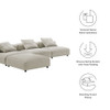 EEI-7027 Solace 4-Piece Modular Upholstered Fabric Sectional Sofa by Modway