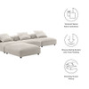 EEI-7027 Solace 4-Piece Modular Upholstered Fabric Sectional Sofa by Modway