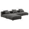 EEI-7027 Solace 4-Piece Modular Upholstered Fabric Sectional Sofa by Modway
