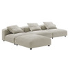 EEI-7027 Solace 4-Piece Modular Upholstered Fabric Sectional Sofa by Modway