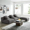 EEI-7027 Solace 4-Piece Modular Upholstered Fabric Sectional Sofa by Modway