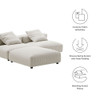 EEI-7028 Solace 3-Piece Modular Corduroy Upholstered Sectional Sofa by Modway