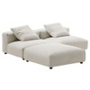EEI-7028 Solace 3-Piece Modular Corduroy Upholstered Sectional Sofa by Modway