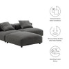 EEI-7029 Solace 3-Piece Modular Upholstered Fabric Sectional Sofa by Modway