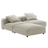 EEI-7029 Solace 3-Piece Modular Upholstered Fabric Sectional Sofa by Modway