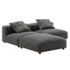 EEI-7029 Solace 3-Piece Modular Upholstered Fabric Sectional Sofa by Modway