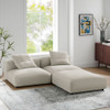 EEI-7029 Solace 3-Piece Modular Upholstered Fabric Sectional Sofa by Modway