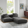 EEI-7029 Solace 3-Piece Modular Upholstered Fabric Sectional Sofa by Modway