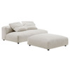 EEI-7030 Solace Modular Corduroy Upholstered Armless Loveseat and Ottoman Set by Modway
