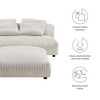 EEI-7030 Solace Modular Corduroy Upholstered Armless Loveseat and Ottoman Set by Modway