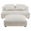 EEI-7030 Solace Modular Corduroy Upholstered Armless Loveseat and Ottoman Set by Modway