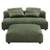 EEI-7030 Solace Modular Corduroy Upholstered Armless Loveseat and Ottoman Set by Modway