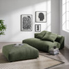 EEI-7030 Solace Modular Corduroy Upholstered Armless Loveseat and Ottoman Set by Modway