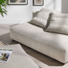EEI-7030 Solace Modular Corduroy Upholstered Armless Loveseat and Ottoman Set by Modway