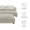 EEI-7031 Solace Modular Upholstered Fabric Armless Loveseat and Ottoman Set by Modway