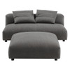 EEI-7031 Solace Modular Upholstered Fabric Armless Loveseat and Ottoman Set by Modway