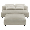 EEI-7031 Solace Modular Upholstered Fabric Armless Loveseat and Ottoman Set by Modway