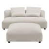EEI-7031 Solace Modular Upholstered Fabric Armless Loveseat and Ottoman Set by Modway
