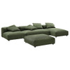 EEI-7032 Solace 4-Piece Modular Corduroy Upholstered Sectional Sofa With Ottoman by Modway