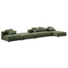 EEI-7032 Solace 4-Piece Modular Corduroy Upholstered Sectional Sofa With Ottoman by Modway