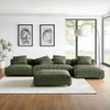 EEI-7032 Solace 4-Piece Modular Corduroy Upholstered Sectional Sofa With Ottoman by Modway