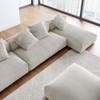EEI-7032 Solace 4-Piece Modular Corduroy Upholstered Sectional Sofa With Ottoman by Modway