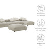 EEI-7033 Solace 4-Piece Modular Upholstered Fabric Sectional Sofa With Ottoman by Modway