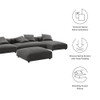 EEI-7033 Solace 4-Piece Modular Upholstered Fabric Sectional Sofa With Ottoman by Modway