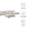 EEI-7033 Solace 4-Piece Modular Upholstered Fabric Sectional Sofa With Ottoman by Modway