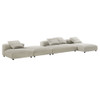 EEI-7033 Solace 4-Piece Modular Upholstered Fabric Sectional Sofa With Ottoman by Modway
