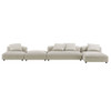 EEI-7033 Solace 4-Piece Modular Upholstered Fabric Sectional Sofa With Ottoman by Modway
