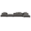 EEI-7033 Solace 4-Piece Modular Upholstered Fabric Sectional Sofa With Ottoman by Modway