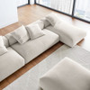 EEI-7033 Solace 4-Piece Modular Upholstered Fabric Sectional Sofa With Ottoman by Modway