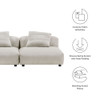 EEI-7036 Solace 2-Piece Modular Corduroy Upholstered Sofa by Modway