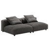 EEI-7037 Solace 2-Piece Modular Upholstered Fabric Sofa by Modway