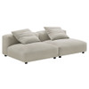 EEI-7037 Solace 2-Piece Modular Upholstered Fabric Sofa by Modway