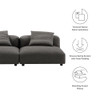 EEI-7037 Solace 2-Piece Modular Upholstered Fabric Sofa by Modway