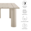 EEI-7062 Nautica 7-Piece Rectangular Outdoor Patio Aluminum Dining Table and Chairs Set by Modway