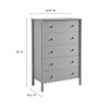 EEI-7156 Emmeline Scalloped 5-Drawer Chest by Modway