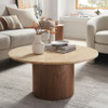 EEI-7170-WAL-TRV Kioni Round Travertine Coffee Table by Modway